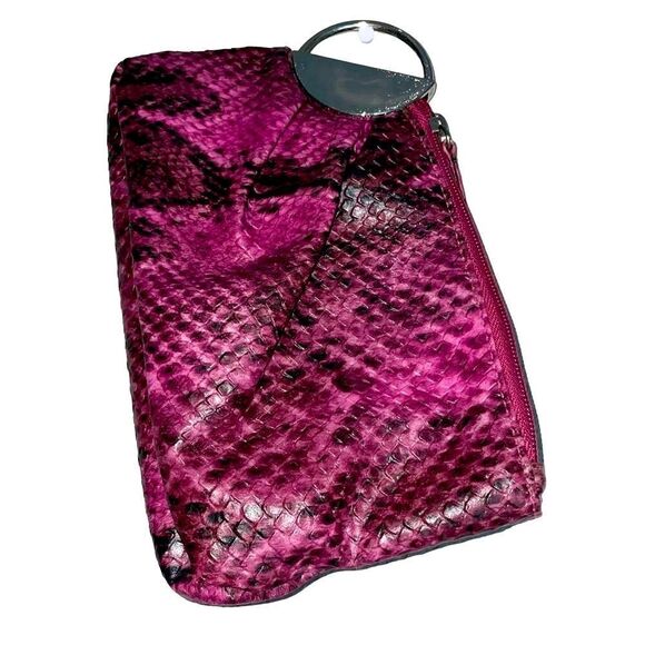 LULU Vegan Python Contemporary Clutch - Picture 1 of 13